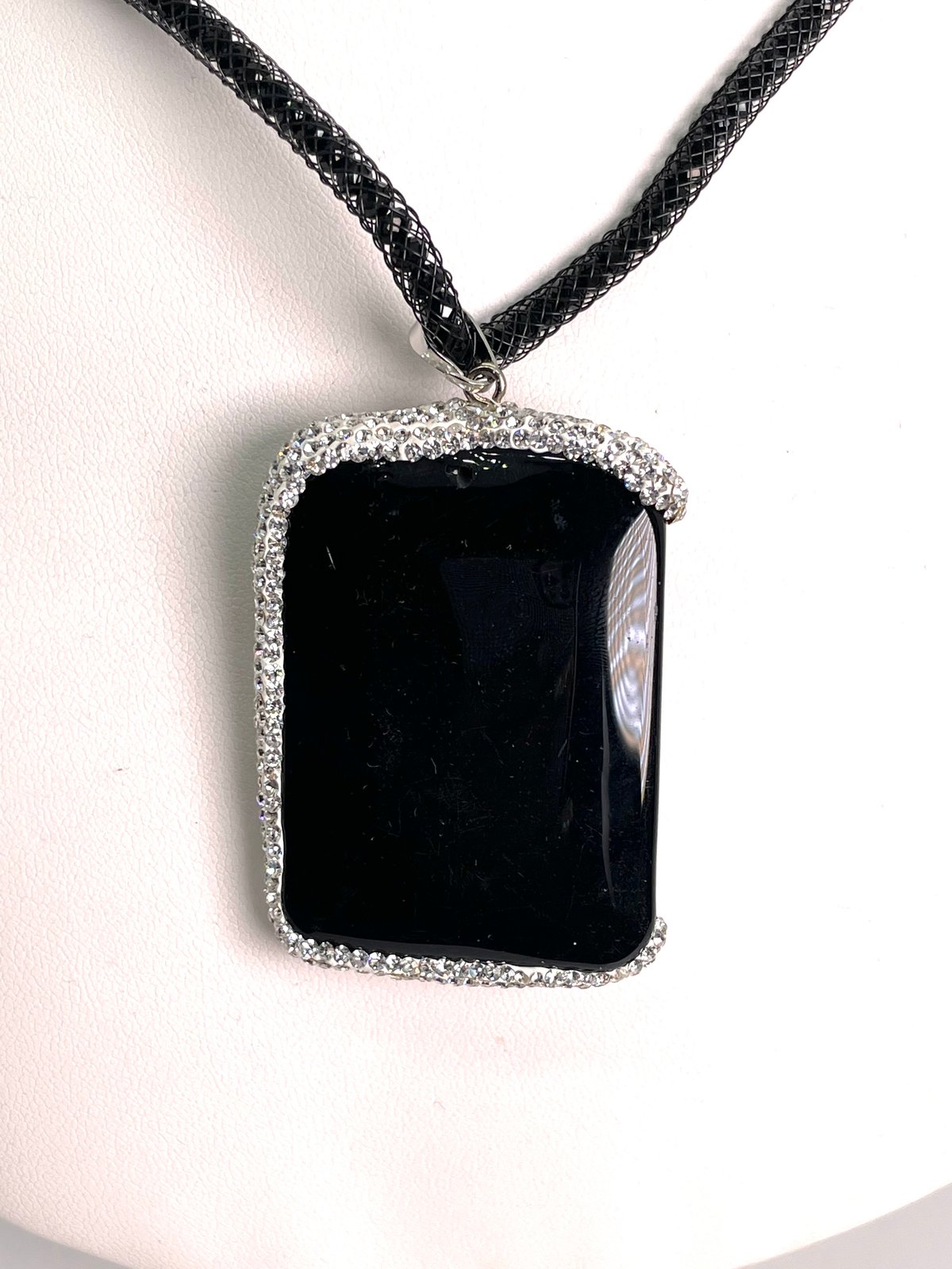 Black Buddha w/ Clear Crystals