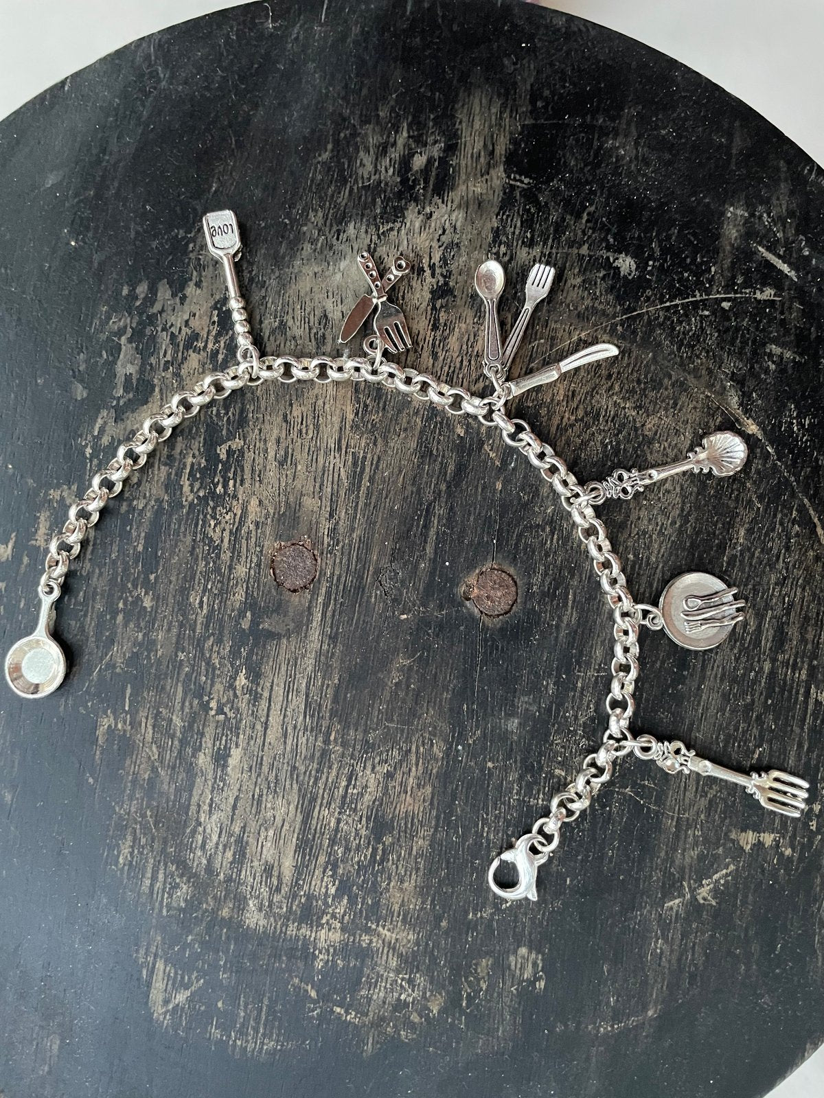 Chef Charm Bracelet “ Chain of Food”