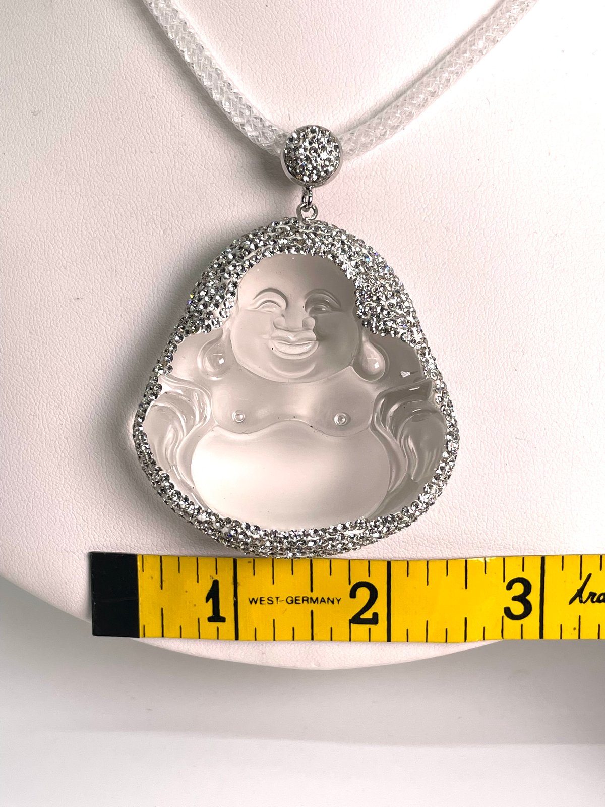 Clear “Fat Belly” Buddha w/ Clear Crystals