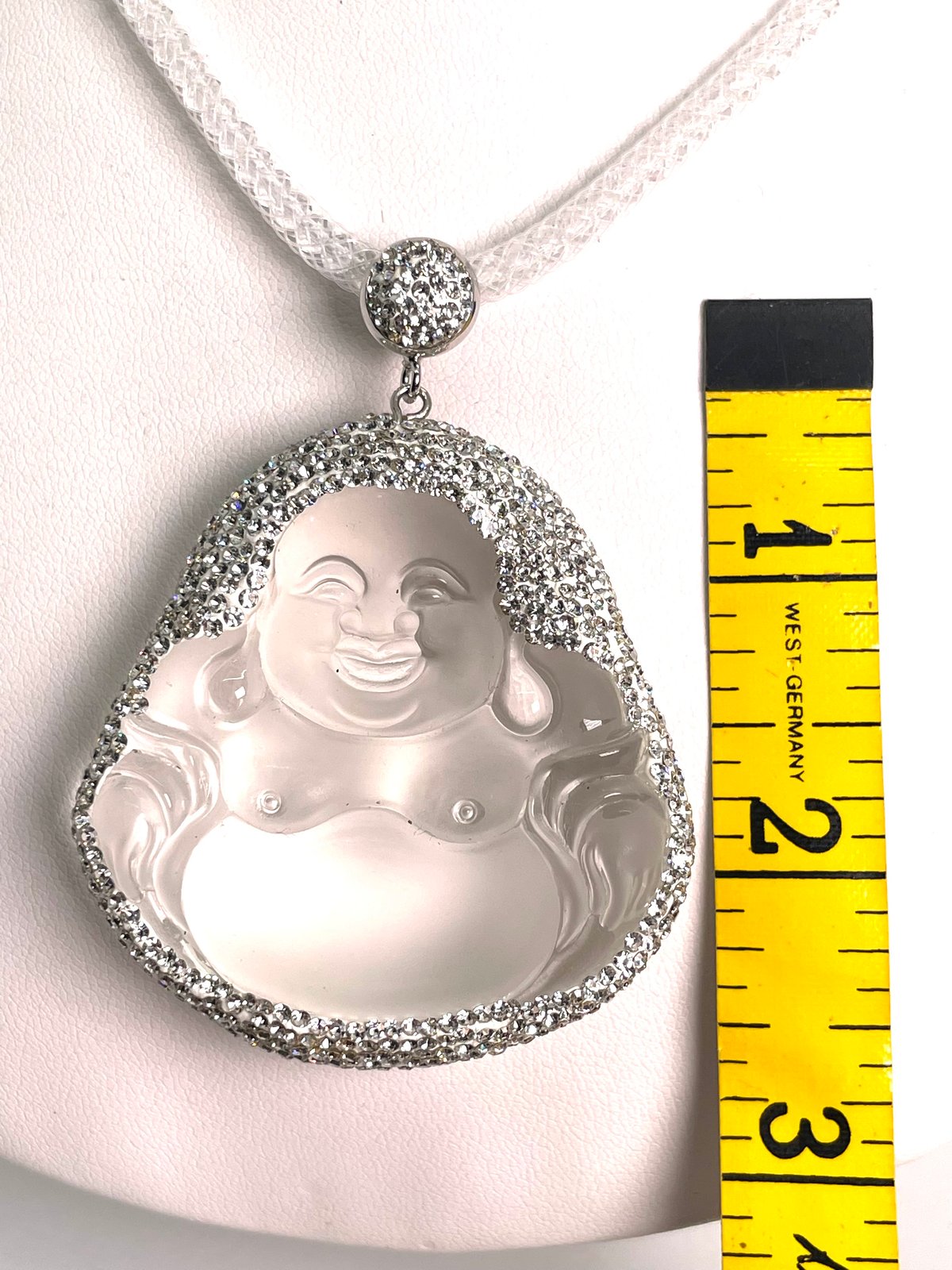 Clear “Fat Belly” Buddha w/ Clear Crystals