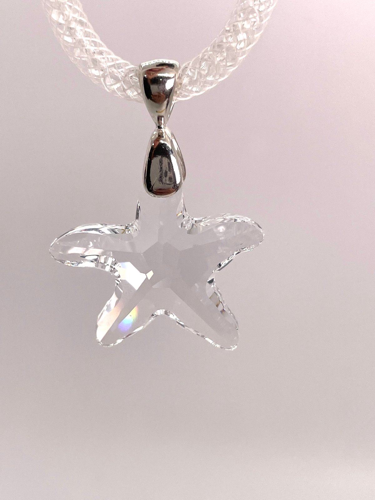 Clear Swarovski Starfish Small Pendant