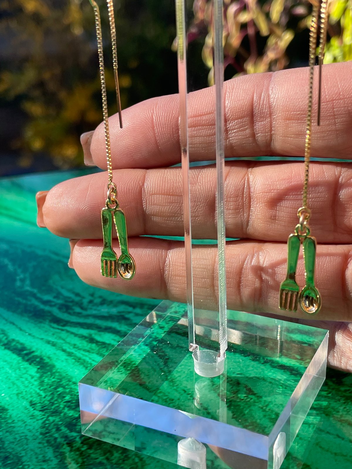 Chef-Inspired Threaders: Spoon Fork Charms (Gold)