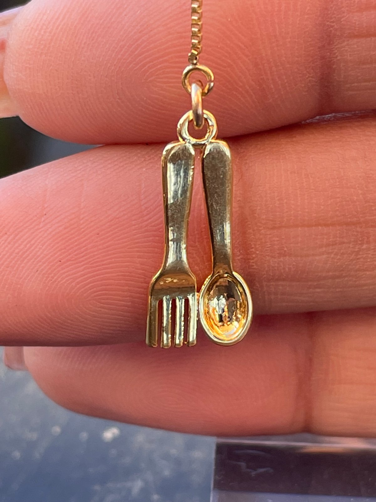Chef-Inspired Threaders: Spoon Fork Charms (Gold)