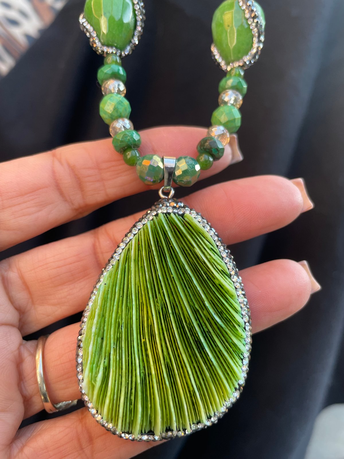 Green Coral Necklace