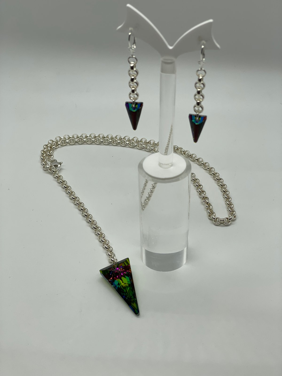 Ice My Chain AB Spike necklace