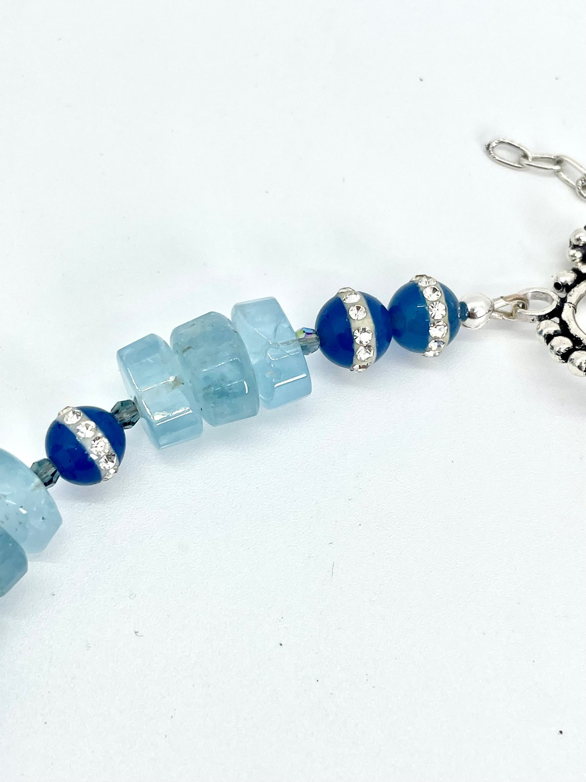 Misty Blue Agate Aquamarinellection Necklace Aquamarine
