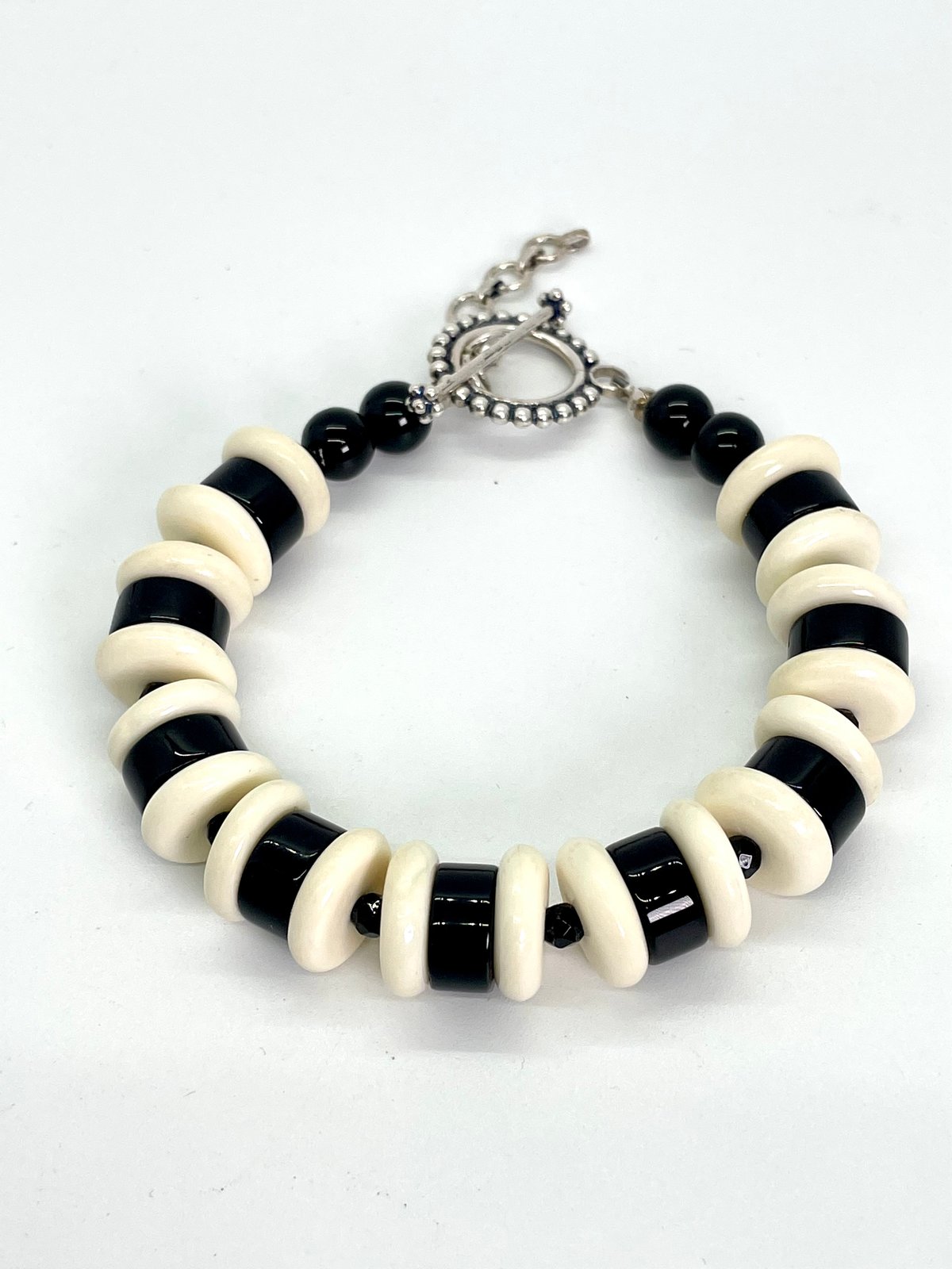 Onyx & Bone Unisex Bracelet