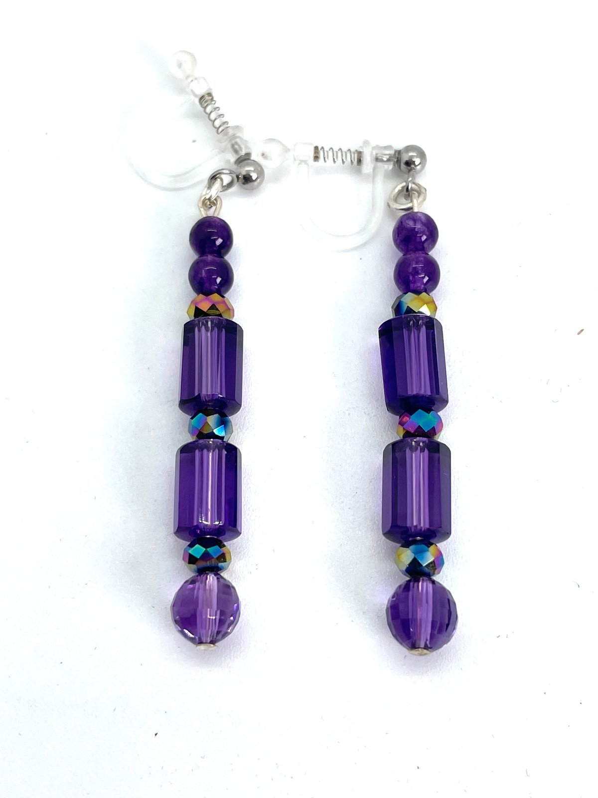 Purple Crystal Dangles