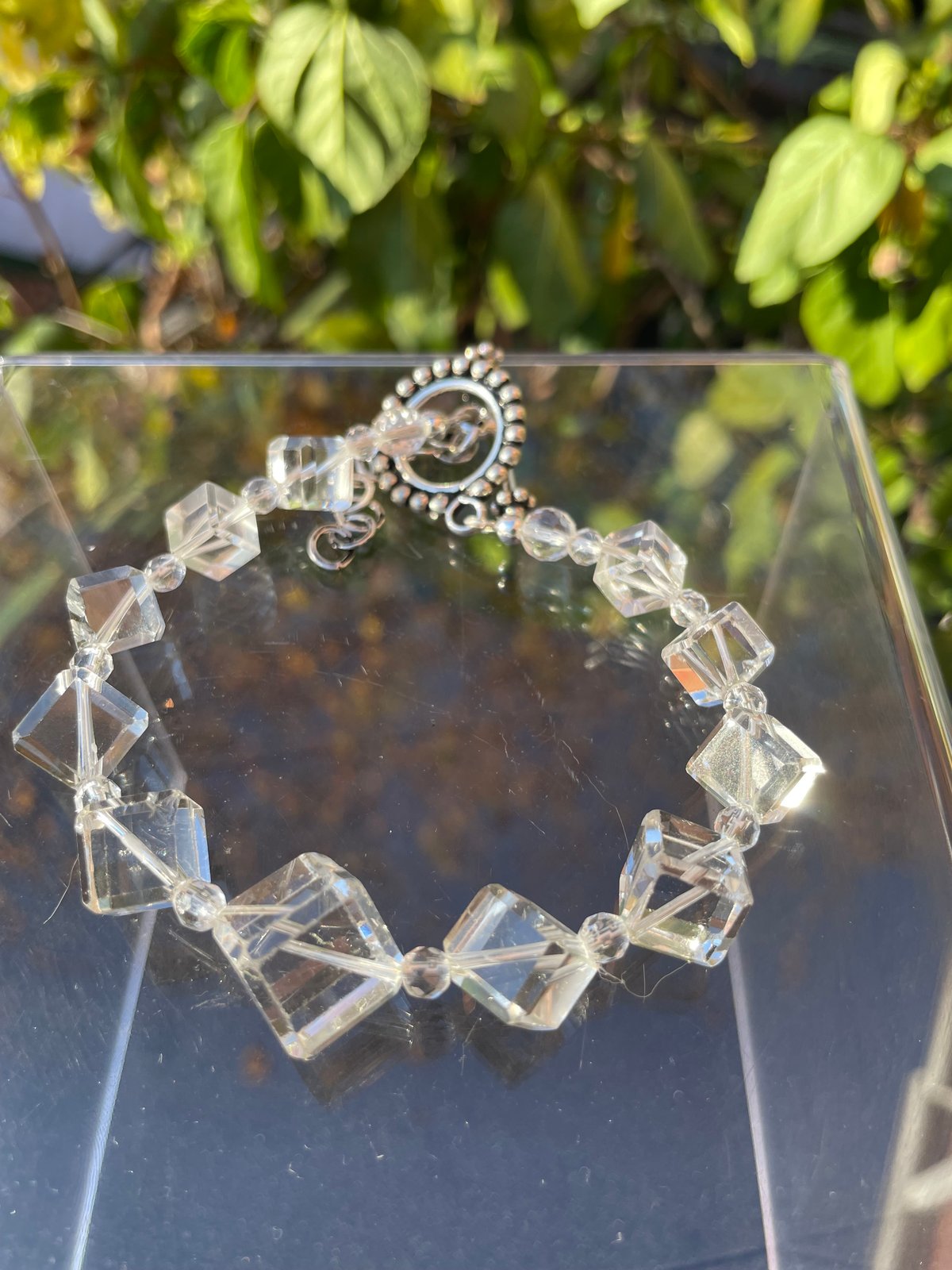 Quartz crystal cube bracelettoggle