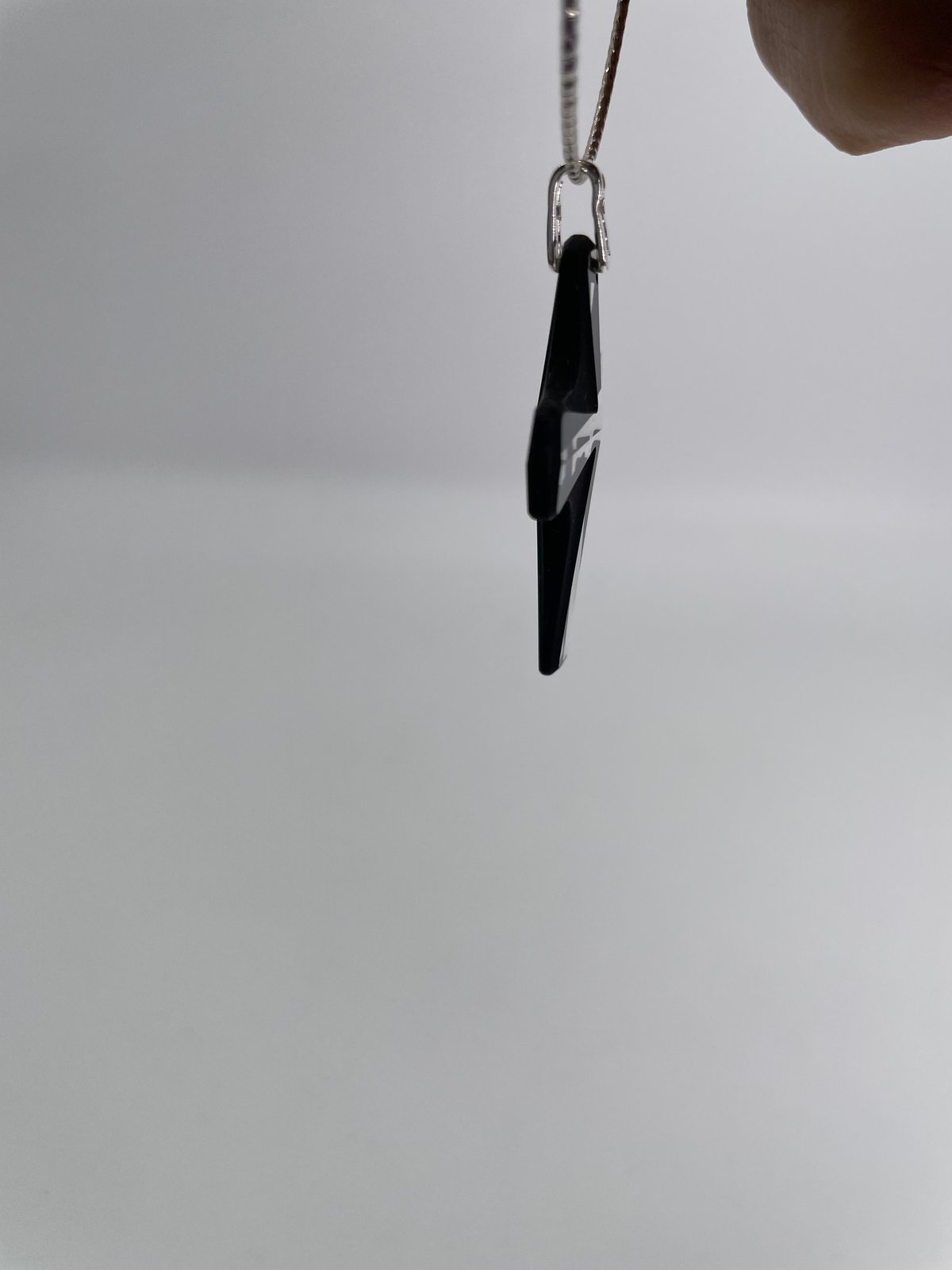 Small Crystal Cross-Black