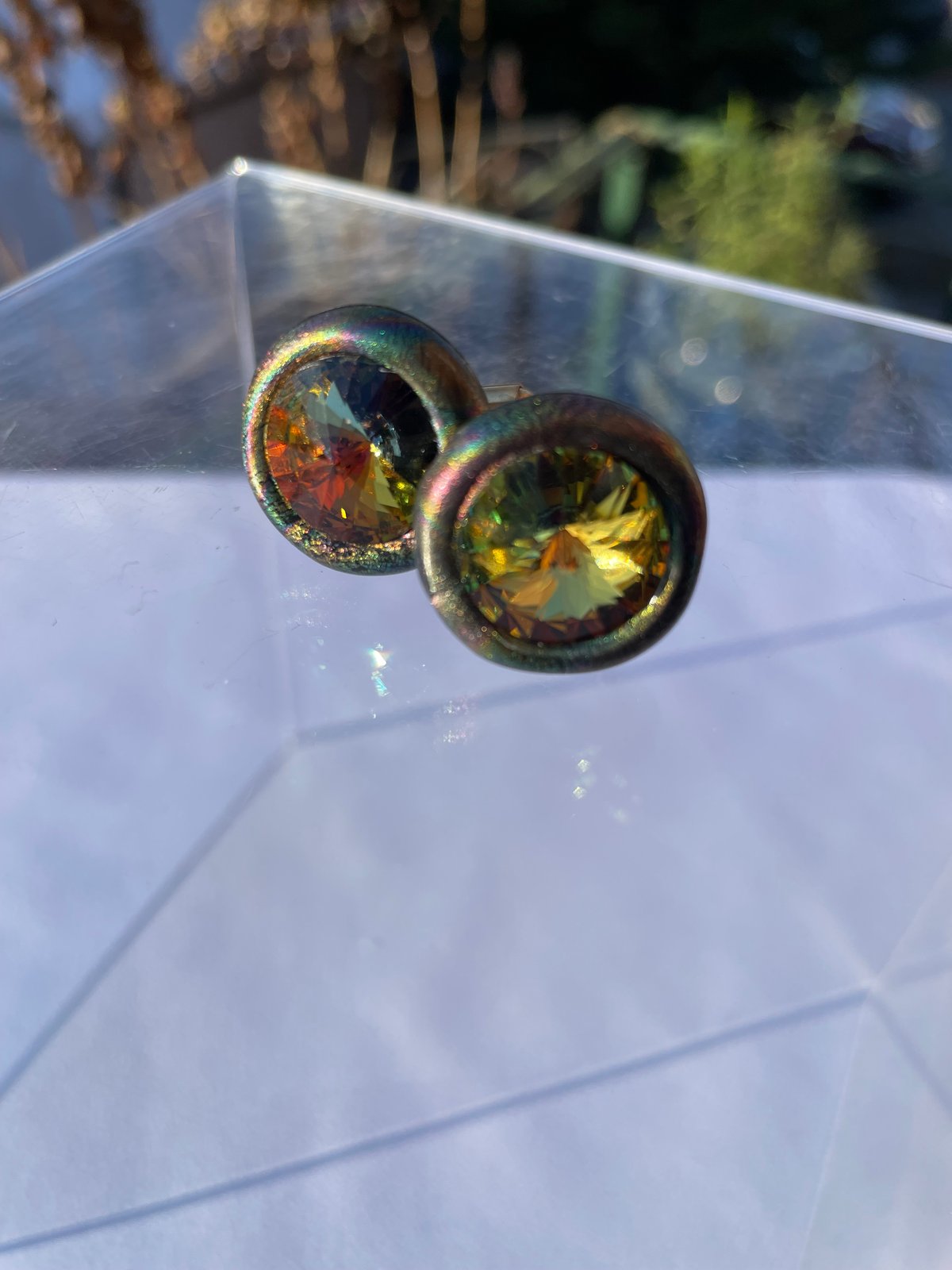 Cufflinks: Multicolored Topaz