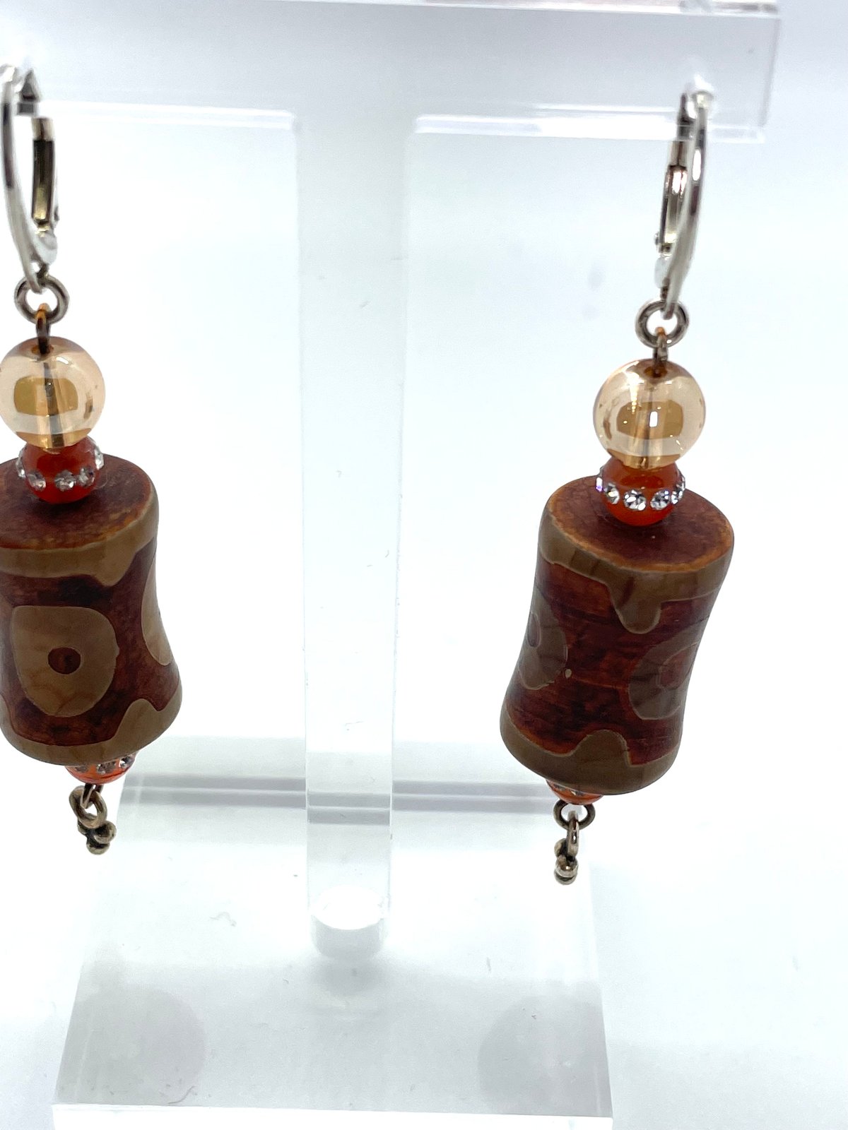 Two Stand Tibet Beaded Necklace & Earrings