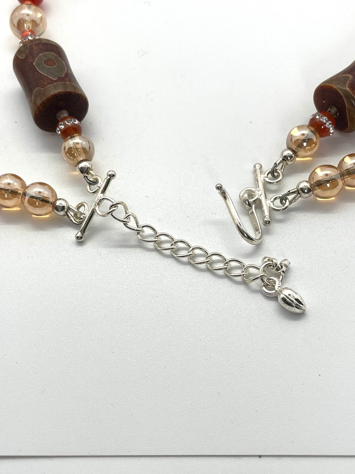 Two Stand Tibet Beaded Necklace & Earrings