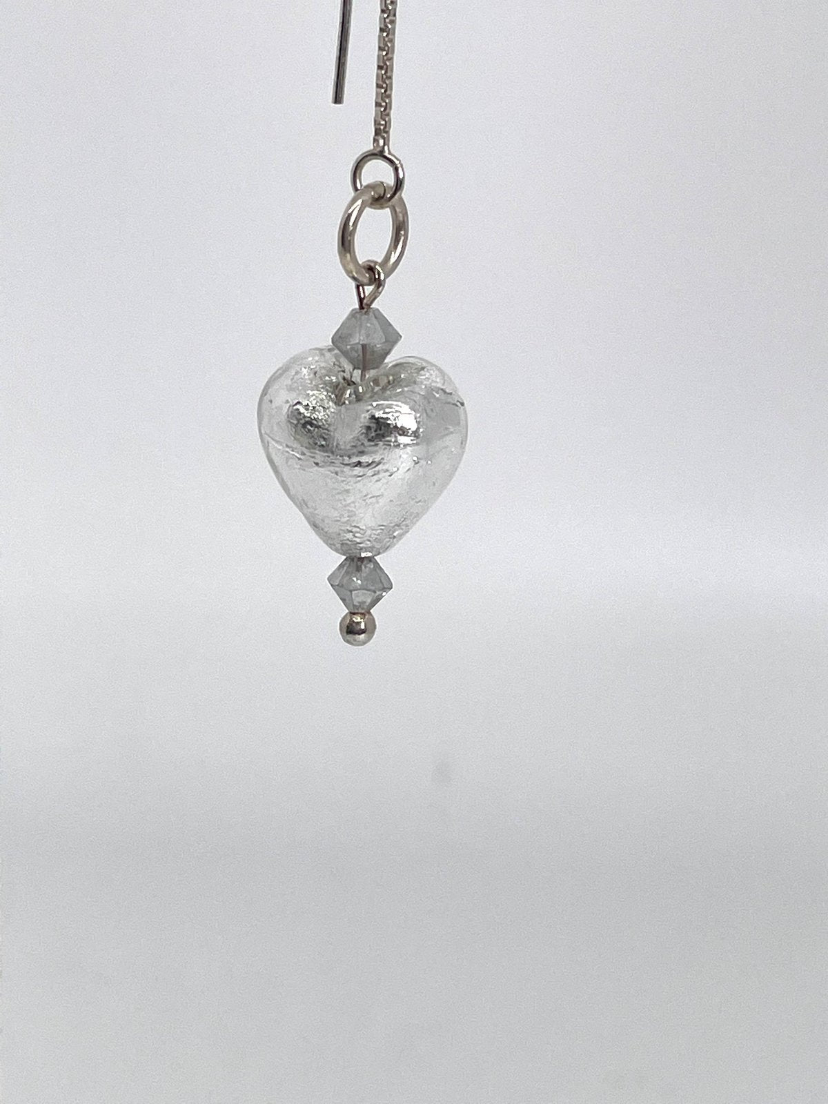 Heart Threaders frosted czeck glass (See Colors)