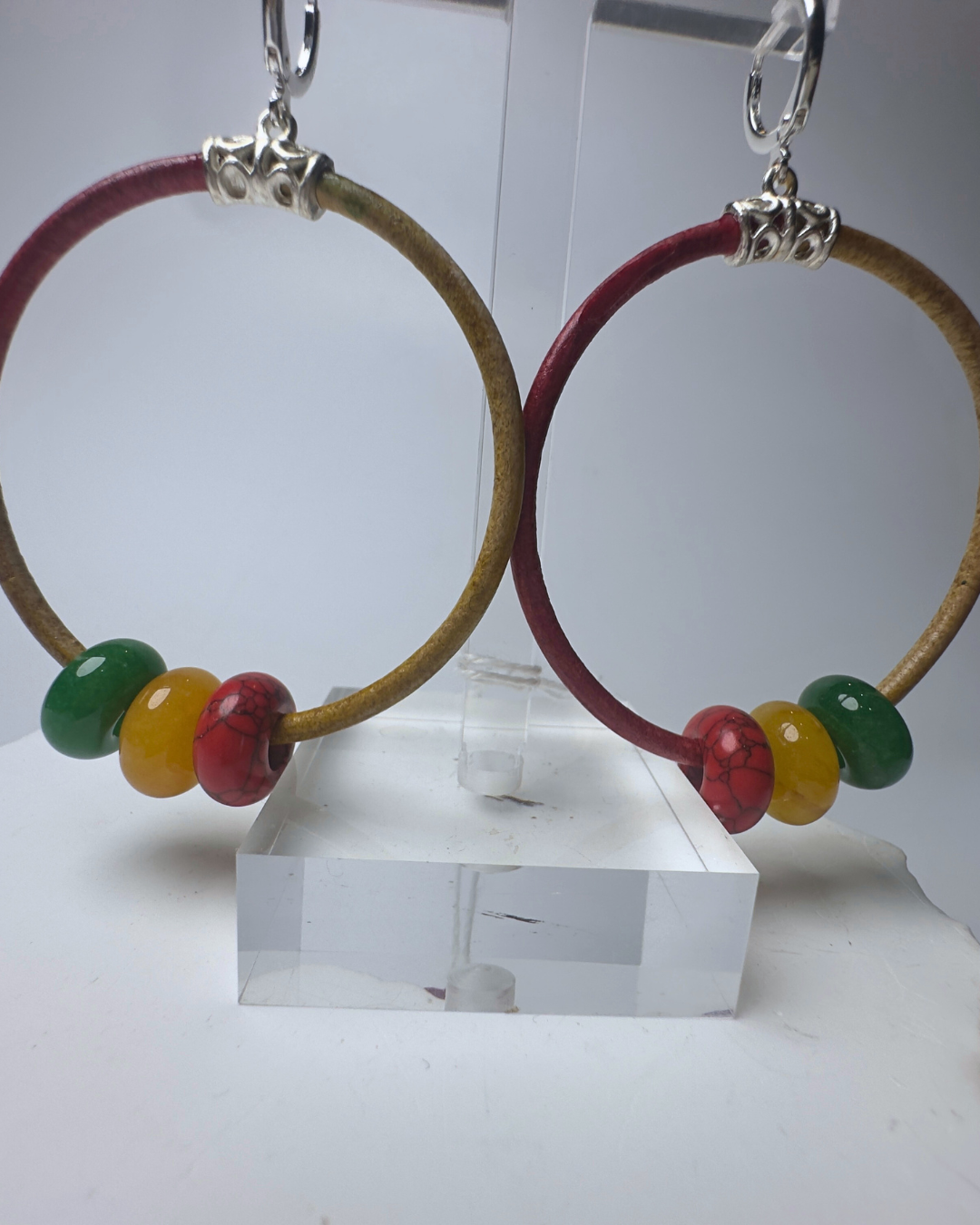 Leather Braided Cording Earrings