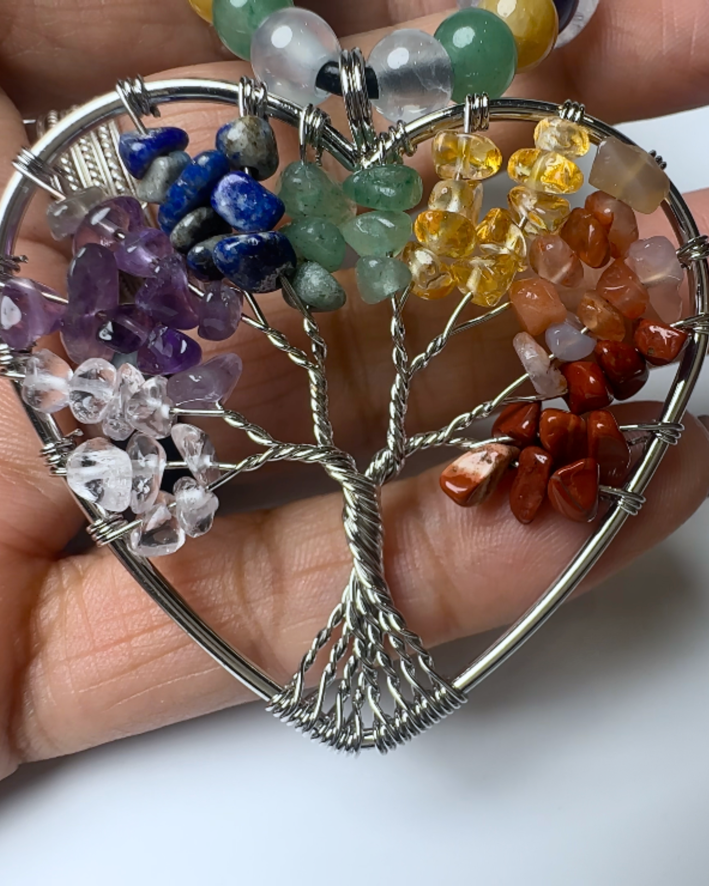 Heart Chakra Tree Of Life Necklace