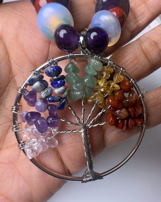 Full Chakra Tree Of Life Necklace