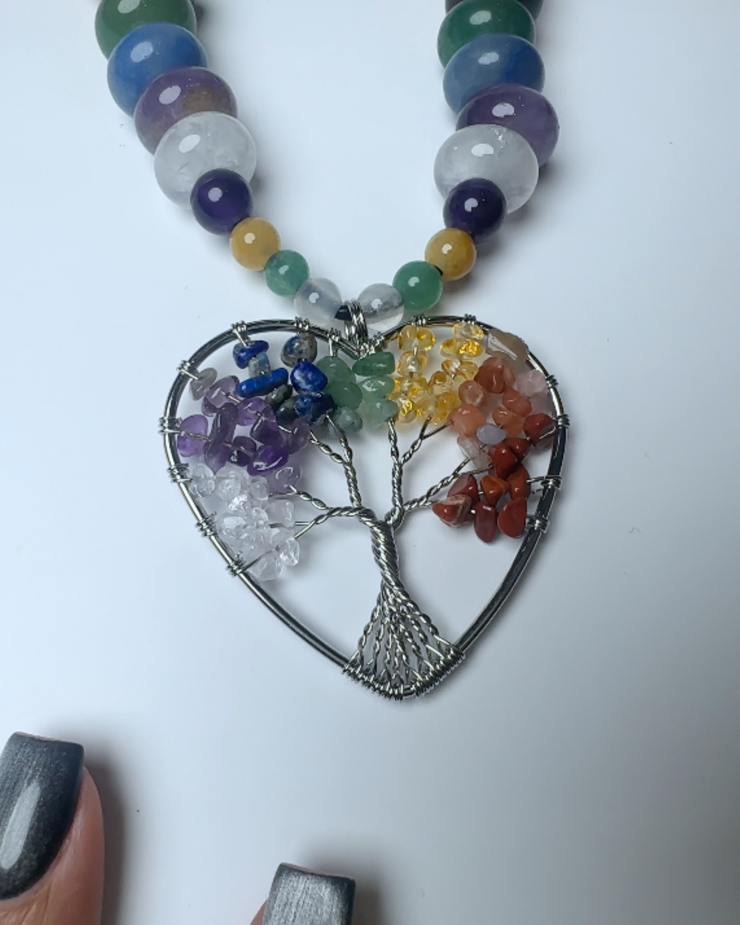Heart Chakra Tree Of Life Necklace