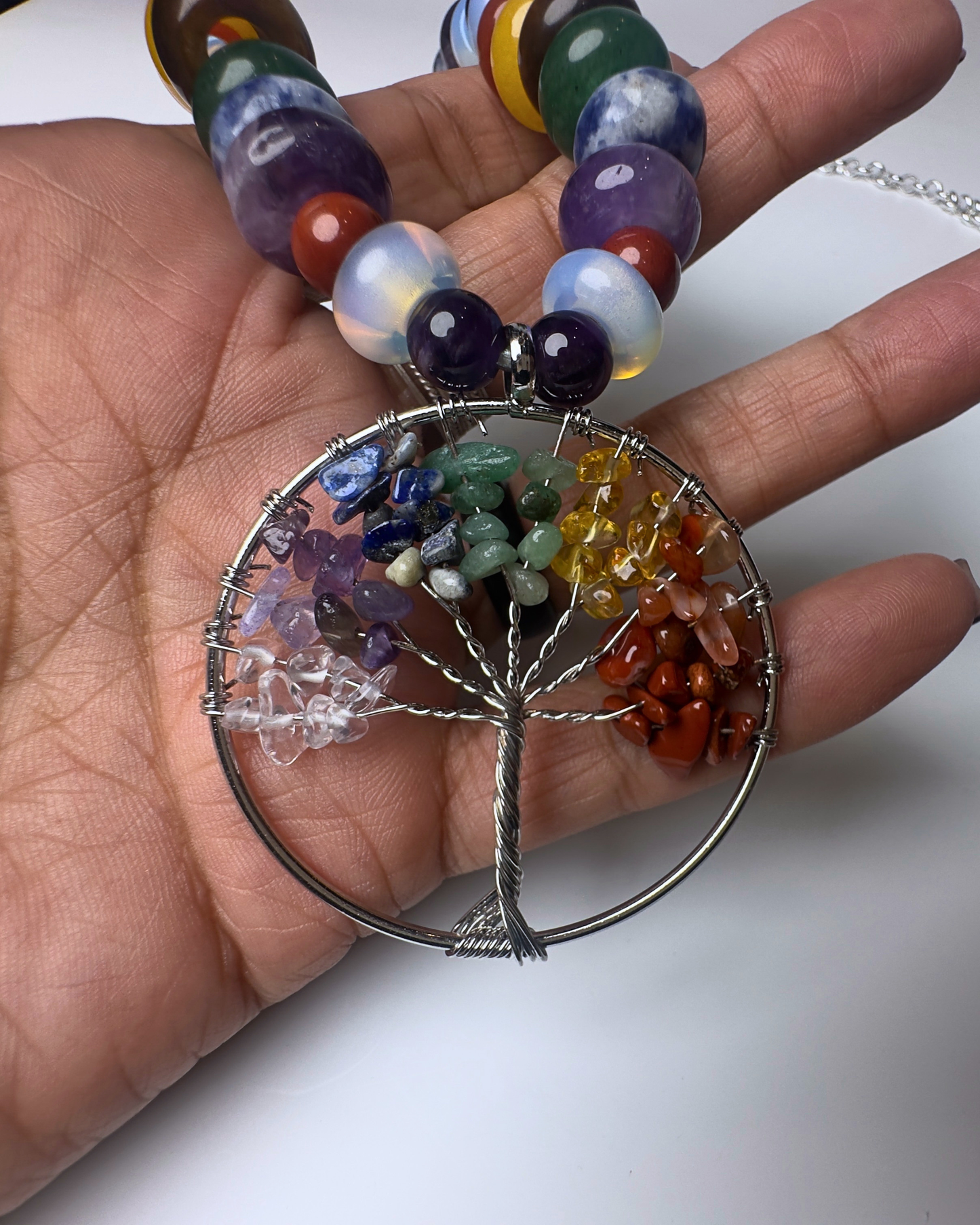 Full Chakra Tree Of Life Necklace