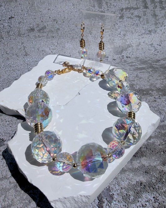 Clear AB Beadrock Beauty Necklace