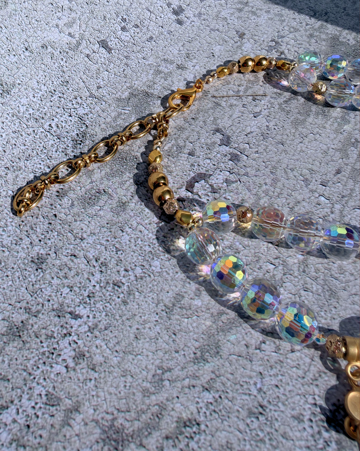 Gold AB Drip Necklace