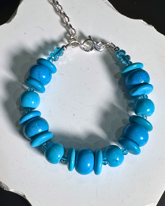 Turquoise Marine Twist Bracelet