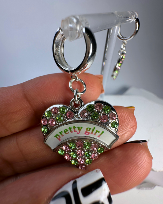 AKA Pretty Girl Heart Earrings
