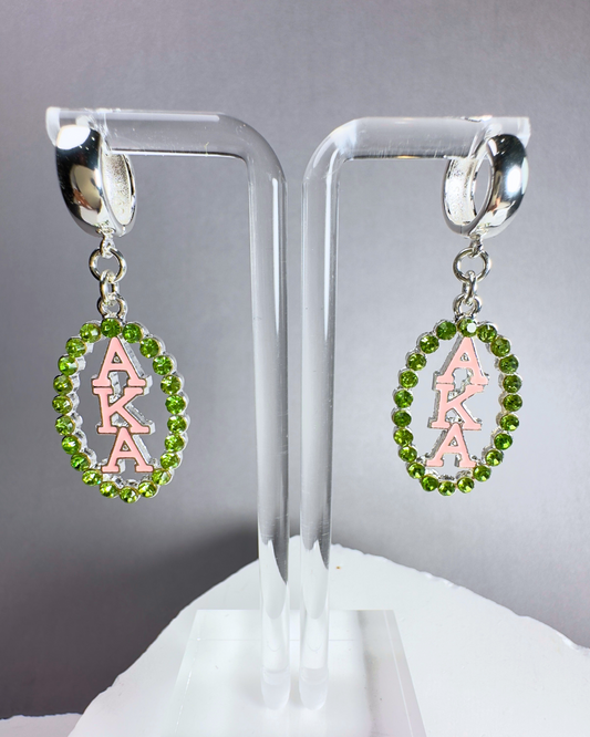 AKA OVAL Charm Earrings