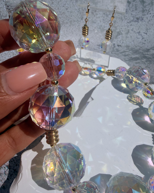 Clear AB Beadrock Beauty Necklace