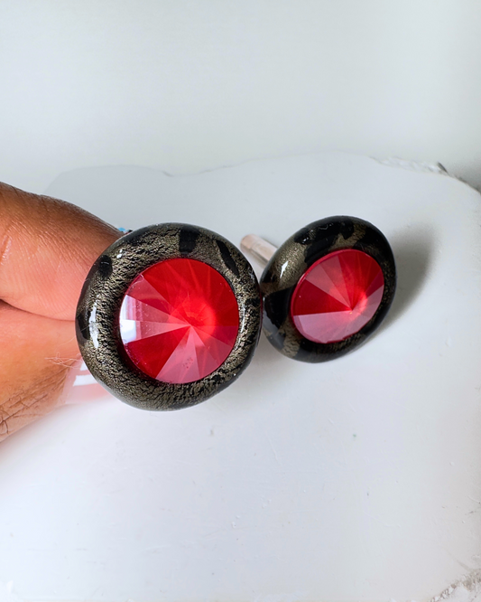 Cuff Links: “Red Leopard”