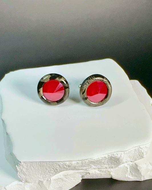 Red Leopard Cuff Links