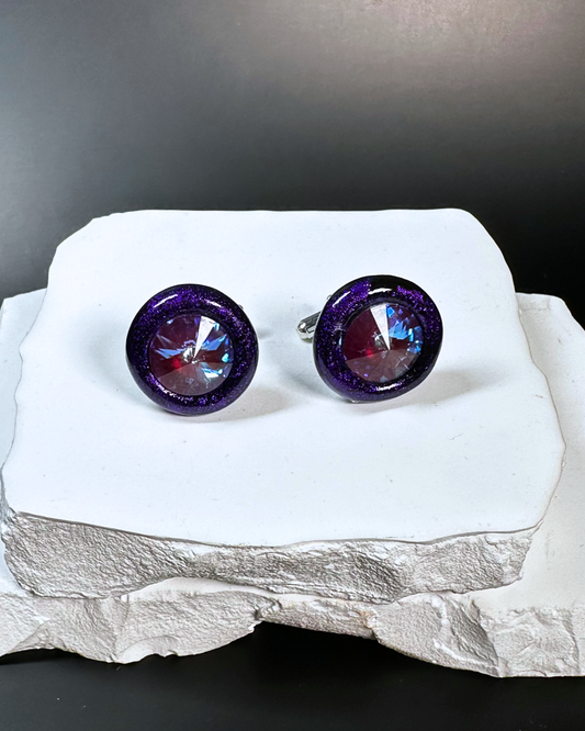 Cuff Links: "Bordeaux en Purple"