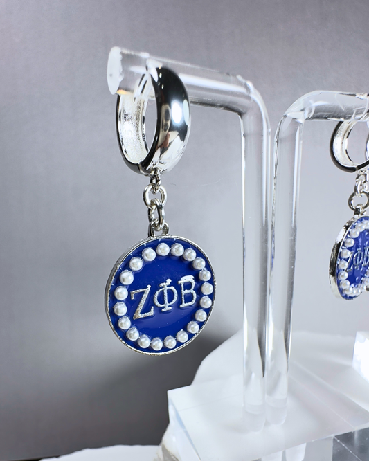 ZETA Blue "Crystal Dots" Blue Earrings