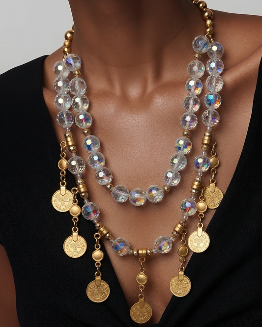 Gold AB Drip Necklace