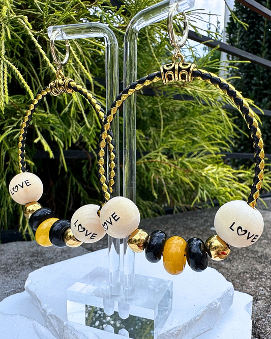 Black Gold LOVE Hoops