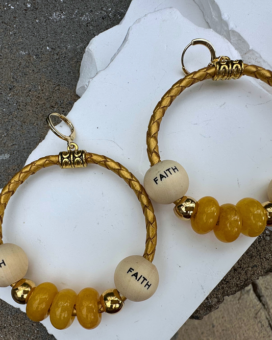 Gold FAITH Hoops