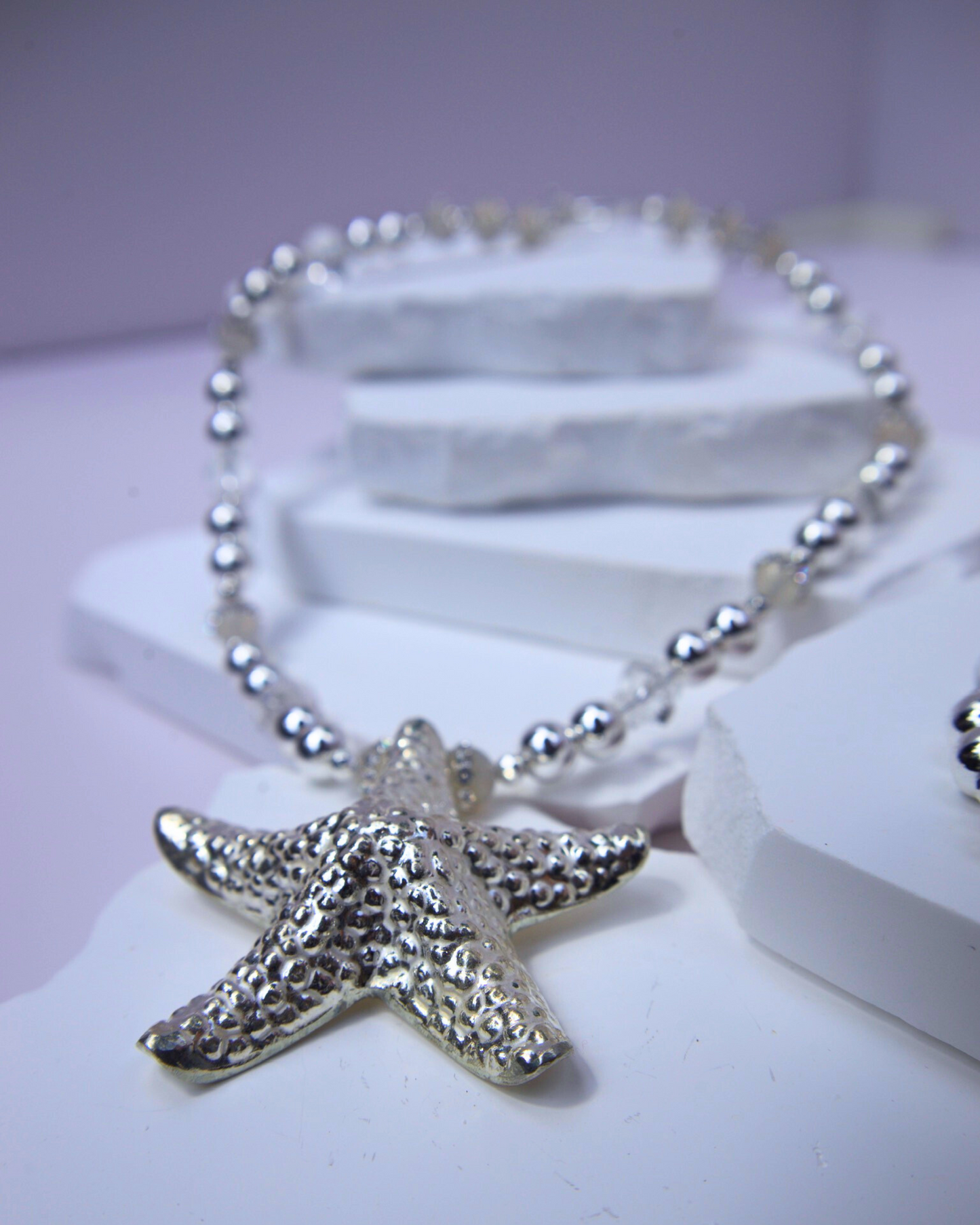 Celestial Silver Starfish Set