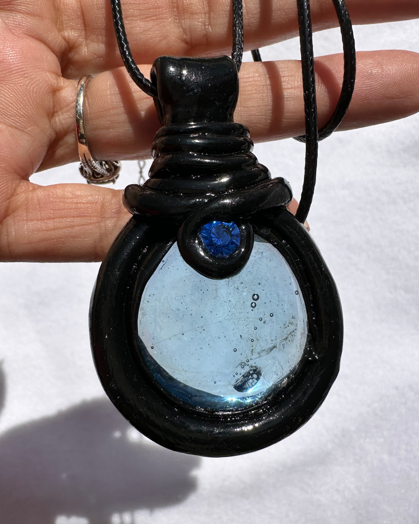 Blue Glass Splender Necklace