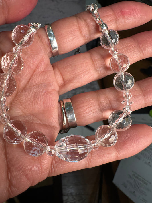 “Crystal Clear”Quartz Rounds Bracelet