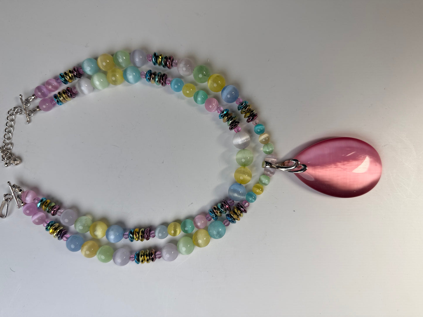 Pastel Power Two Strand KATSEYE Crystal Bead Necklace