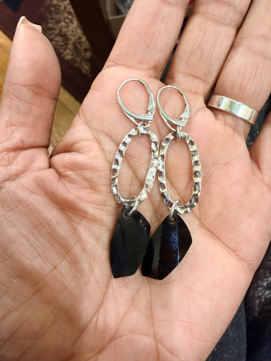 Ice My Chain Black Earrings