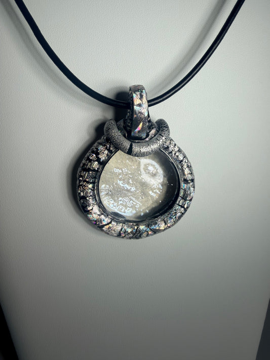 Turtle- Silver Crackle Love
