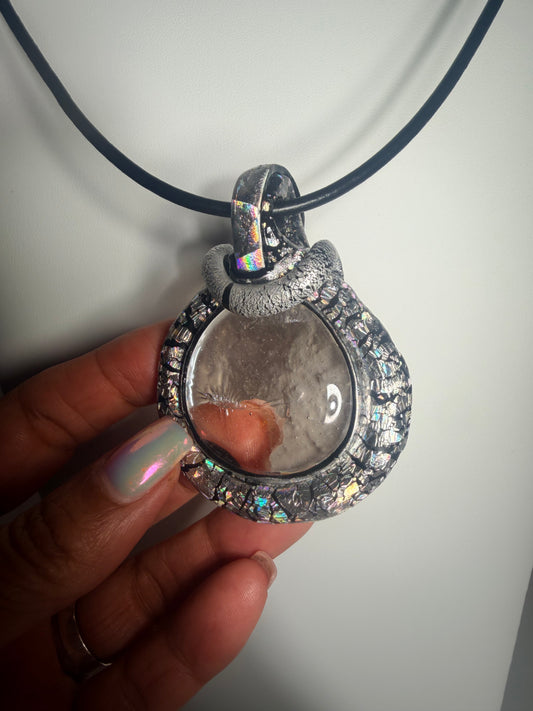 Turtle- Silver Crackle Love