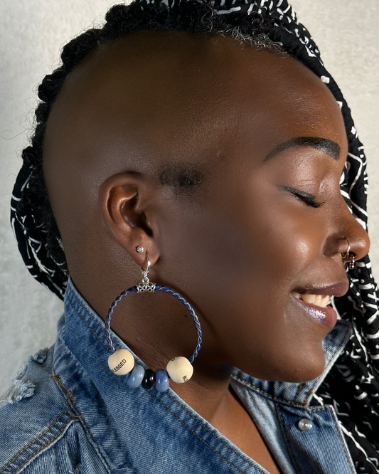 BLESSED in Blue Hoops