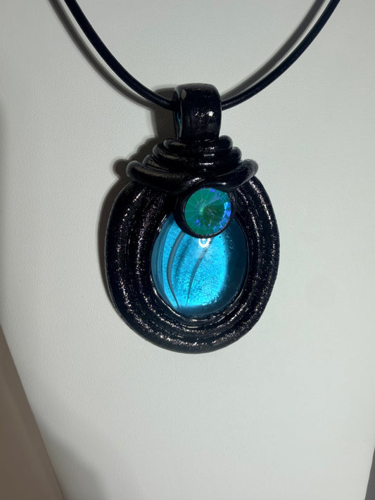 Turtle-Black on Blue
