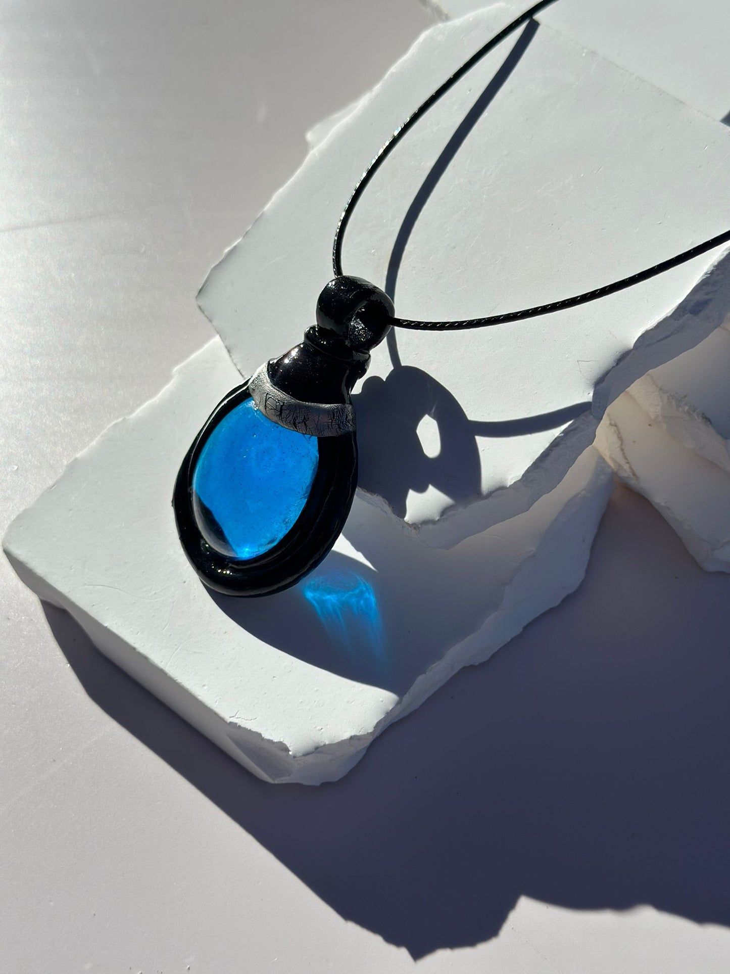"A Blast of Blueness" Turtle Necklace