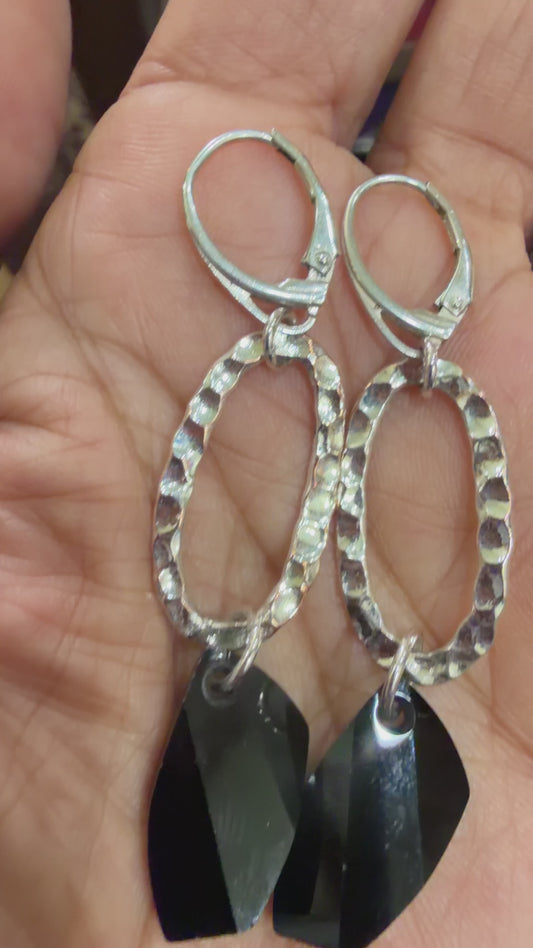 Ice My Chain Black Earrings