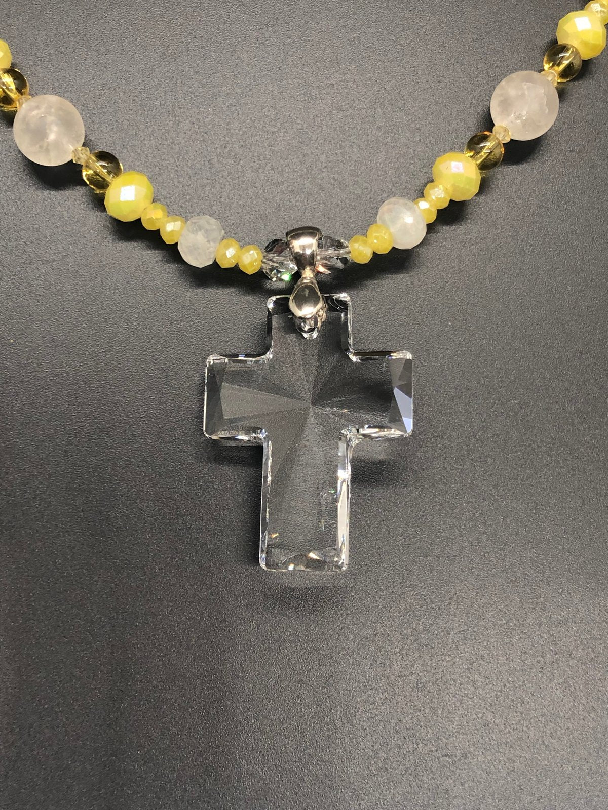 Swarovski Crystal Cross Necklace Set