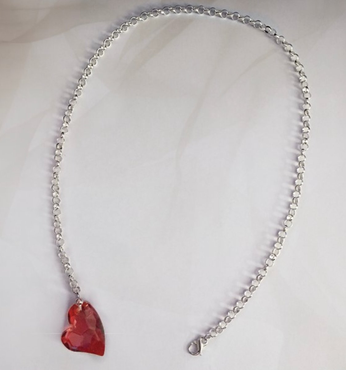 Ice My Chain Mini Necklace (Red Heart)
