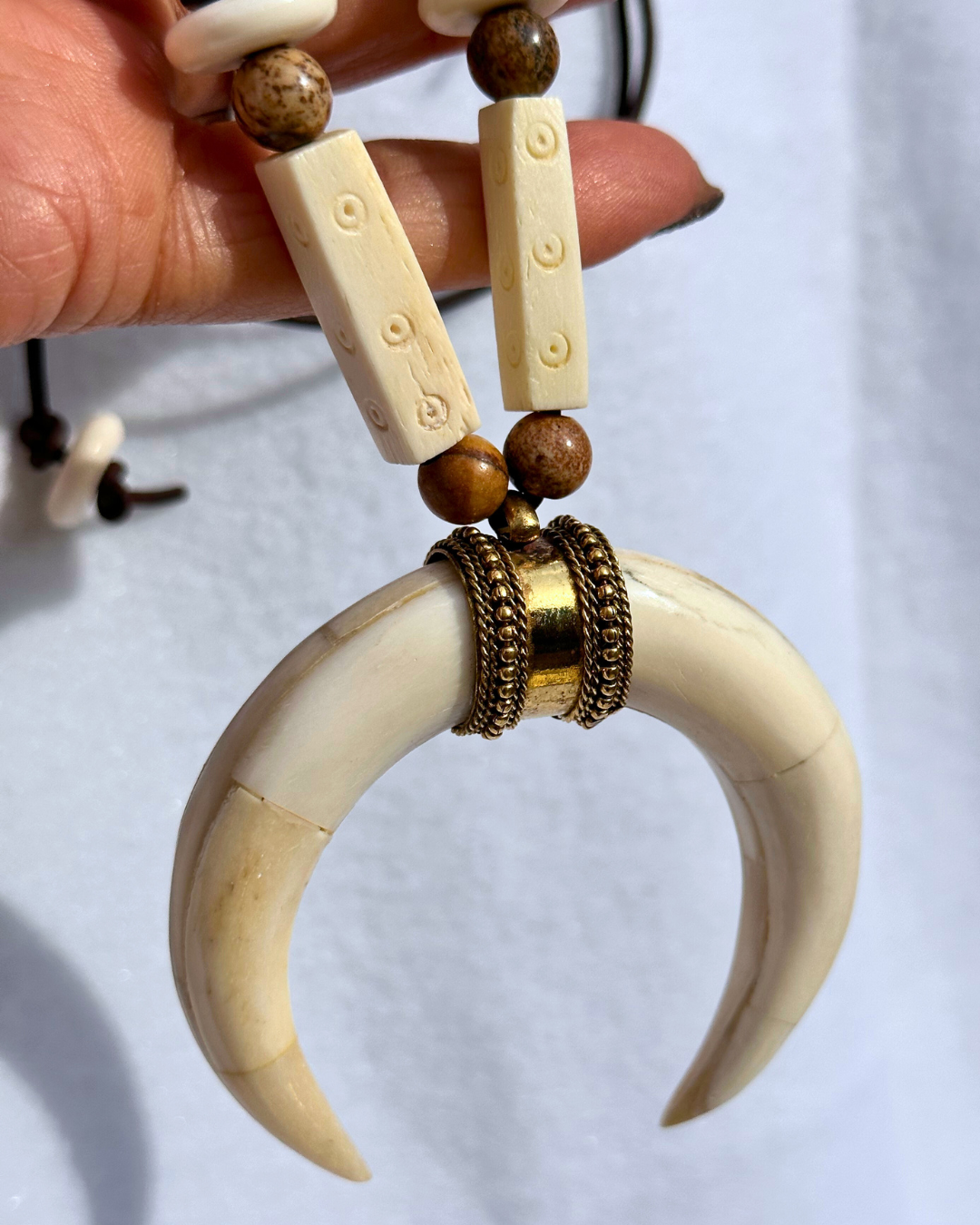 "Tribal Horn Treasure" Necklace